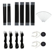 Парти шатра с LED и 4 стени, 3,6x3,6x2,3 м, камуфлаж - Thumbnail 12