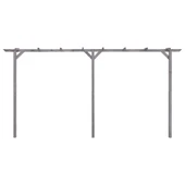 Градинска пергола сива 400x40x205 см импрегнирано борово дърво-VL313568 - Thumbnail 2