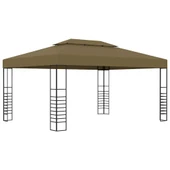 Шатра 3 x 4 м таупе — полиестер 180 г/м² — LED стрингове — стомана - Thumbnail 3