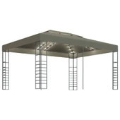 Шатра 3 x 4 м таупе — полиестер 180 г/м² — LED стрингове — стомана - Thumbnail 2