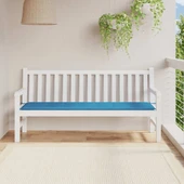 Възглавница за градинска пейка 180x50x3 см синя — оксфорд плат - Thumbnail 1