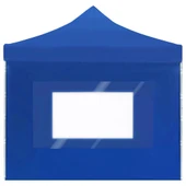 Парти шатра 6 x 3 м синя — оксфорд плат с PVC — със стени — алуминий - Thumbnail 6