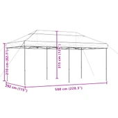Pop-up парти шатра 5,8 x 2,9 м зелена — оксфорд с PVC — стоманена рамка - Thumbnail 9