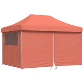 Pop-up парти шатра 4,1 x 2,8 м теракота — оксфорд с PVC — 4 стени — стомана - Thumbnail 2
