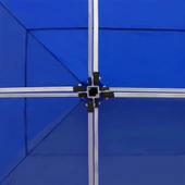 Парти шатра 6 x 3 м синя — оксфорд плат с PVC — сгъваема — алуминий - Thumbnail 6
