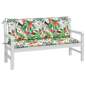 Възглавници за пейка 150x50x7 см шарени птици и цветя, комплект 2 бр - Thumbnail 4