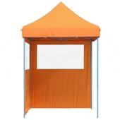 Pop-up парти шатра 2 x 2 м оранжева — оксфорд с PVC — 2 стени — стомана - Thumbnail 4