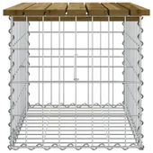 Градинска пейка 63x44x42 см — импрегниран бор — с габион - Thumbnail 4