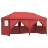 Pop-up парти шатра 5,8 x 2,9 м бордо — оксфорд с PVC — 4 стени — стомана - Thumbnail 8