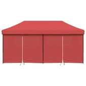 Pop-up парти шатра 5,8 x 2,9 м бордо — оксфорд с PVC — 4 стени — стомана - Thumbnail 3