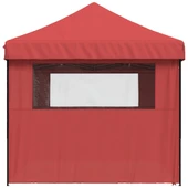 Pop-up парти шатра 5,8 x 2,9 м бордо — оксфорд с PVC — 4 стени — стомана - Thumbnail 5