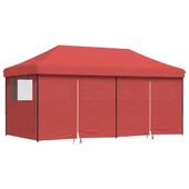 Pop-up парти шатра 5,8 x 2,9 м бордо — оксфорд с PVC — 4 стени — стомана - Thumbnail 2