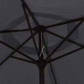 Градински чадър 3 м черен с LED — полиестер — с манивела — стоманена рамка - Thumbnail 7