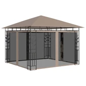 Шатра 3 x 3 м таупе — полиестер 180 г/м² — мрежи против комари - Thumbnail 1