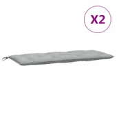 Възглавници за пейка 120x50x7 см меланж светлосиви — 2 бр - Thumbnail 4