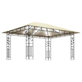 Шатра 4 x 3 м кремава — полиестер 180 г/м² — комарник и LED — стомана - Thumbnail 4