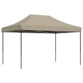 Pop-up парти шатра 4,1 x 2,8 м таупе — оксфорд с PVC — стоманена рамка - Thumbnail 2