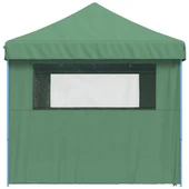 Pop-up парти шатра 5,8 x 2,9 м зелена — оксфорд с PVC — 4 стени — стомана - Thumbnail 4