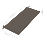 2-местна градинска пейка 120 × 60 × 89 см — евкалипт масив — таупе възглавница - Thumbnail 10