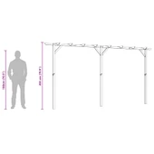 Градинска пергола, 410x40x203 см, дърво-VL41664 - Thumbnail 11