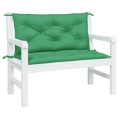 Възглавници за градинска пейка 2 бр. 100x50x7 см зелени — оксфорд плат - Thumbnail 3