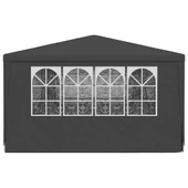 Парти шатра 4 x 9 м антрацит — полиетилен — със стени — стоманена рамка - Thumbnail 5