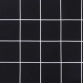 Възглавница за пейка 150x50x4 см черно каре — оксфорд плат - Thumbnail 6