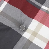 Възглавница за пейка 120x50x3 см червено каре — оксфорд плат — дунапрен - Thumbnail 5