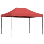 Pop-up парти шатра 4,1 x 2,8 м бордо — оксфорд с PVC — стоманена рамка - Thumbnail 2
