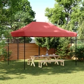Pop-up парти шатра 4,1 x 2,8 м бордо — оксфорд с PVC — стоманена рамка - Thumbnail 1