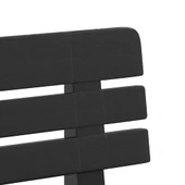 Градинска пейка 110 × 52 × 71 см антрацит — полипропилен с облегалка - Thumbnail 7