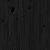 Градинска пейка 80×44×45 см черна — борово дърво масив - Thumbnail 7