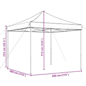 Pop-up парти шатра 2,9 x 2,9 м теракота — оксфорд с PVC — стоманена рамка - Thumbnail 9