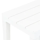 Градински пейки 60 × 38,5 × 45 см бели — полиетилен — 2 бр - Thumbnail 5