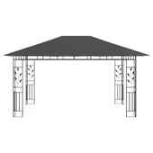 Градинска шатра 4 x 3 м антрацит — полиестер 180 г/м² — мрежи против комари - Thumbnail 3