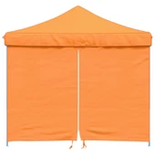 Pop-up парти шатра 2,9 x 2,9 м оранжева — оксфорд с PVC — 4 стени — стомана - Thumbnail 3