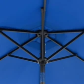 Градински чадър 2,3 x 2,3 м лазурносин — полиестер — с LED — стоманен прът - Thumbnail 12