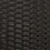 Градинска пейка 3-местна 140 × 51 × 85 см черна — PE ратан — с възглавници - Thumbnail 8