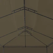 Шатра 6 x 3 м таупе — полиестер 180 г/м² — със завеси — стомана - Thumbnail 7