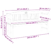 Розова пейка 157×46×82,5 см — масивна акация — с ръчна розова декорация - Thumbnail 9
