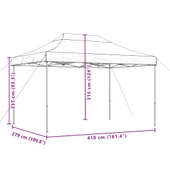 Pop-up парти шатра 4,1 x 2,8 м зелена — оксфорд с PVC — стоманена рамка - Thumbnail 9