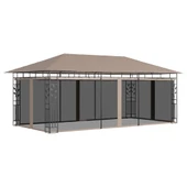 Шатра 6 x 3 м таупе — полиестер 180 г/м² — мрежи против комари - Thumbnail 1