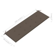 3-местна градинска пейка 150 × 60 × 89 см — евкалипт масив — таупе възглавница - Thumbnail 10