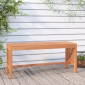 Градинска пейка 110×35×45 см — масивно евкалиптово дърво — с летви - Thumbnail 1