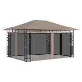 Шатра 4 x 3 м таупе — полиестер 180 г/м² — мрежи против комари - Thumbnail 1
