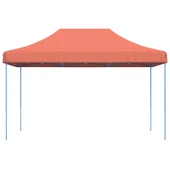 Pop-up парти шатра 4,4 x 2,9 м теракота — оксфорд с PVC — стоманена рамка - Thumbnail 3