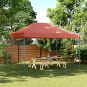 Pop-up парти шатра 4,4 x 2,9 м теракота — оксфорд с PVC — стоманена рамка - Thumbnail 1