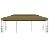 Градинска шатра 6 x 3 м таупе — полиестер 180 г/м² — стоманена рамка - Thumbnail 2