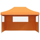Pop-up парти шатра 4,4 x 2,9 м оранжева — оксфорд с PVC — 3 стени — стомана - Thumbnail 3